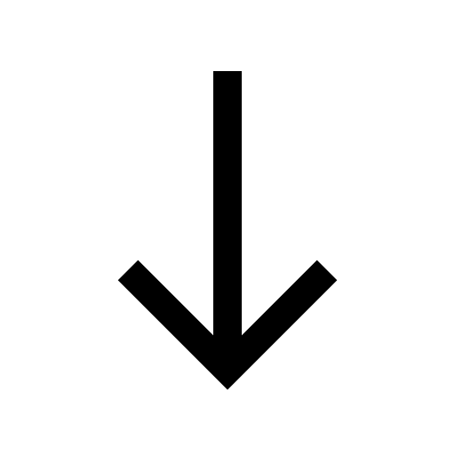 Icon of an arrow pointing downwards